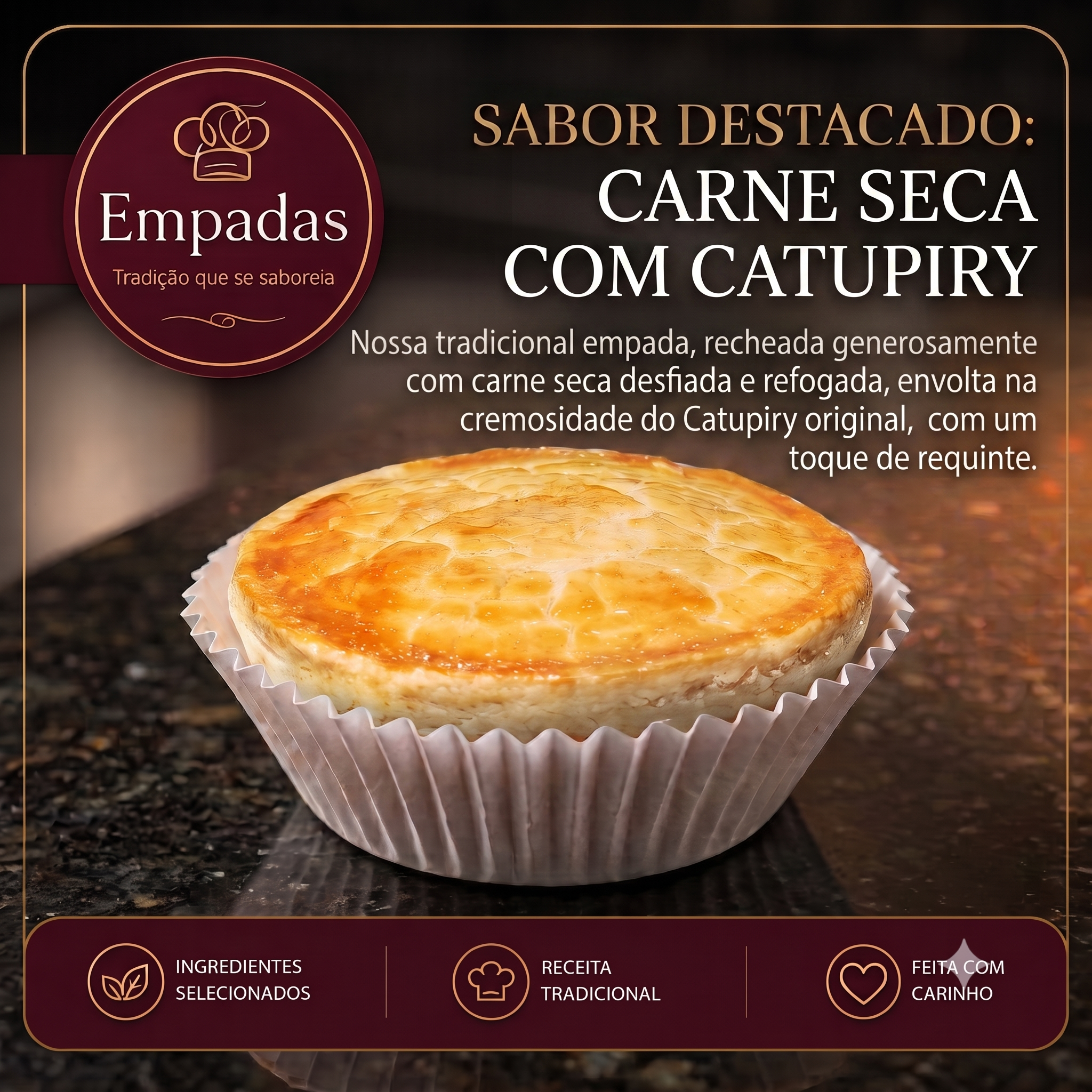 Empada de Carne Seca