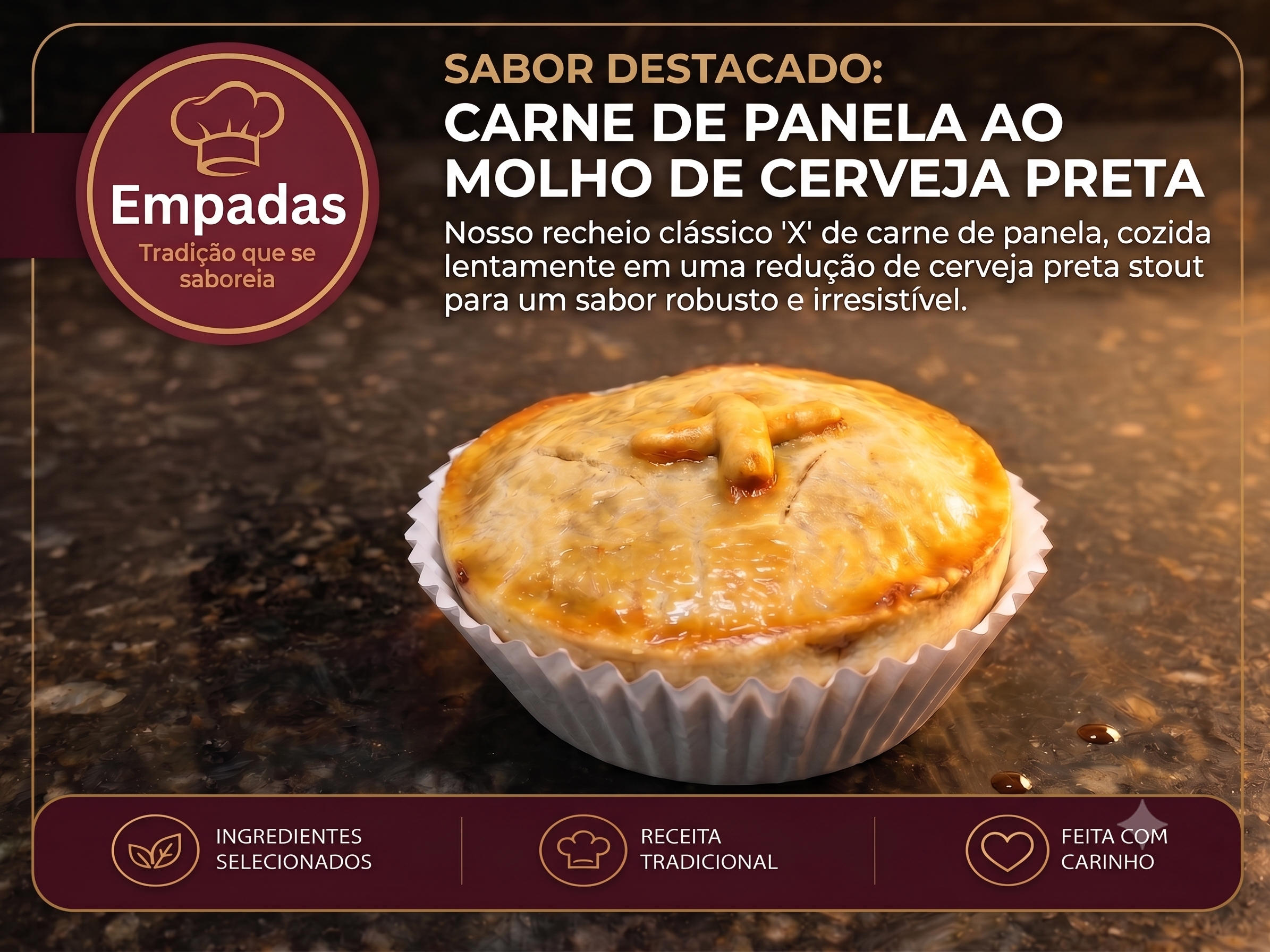 Empada de Carne de Panela