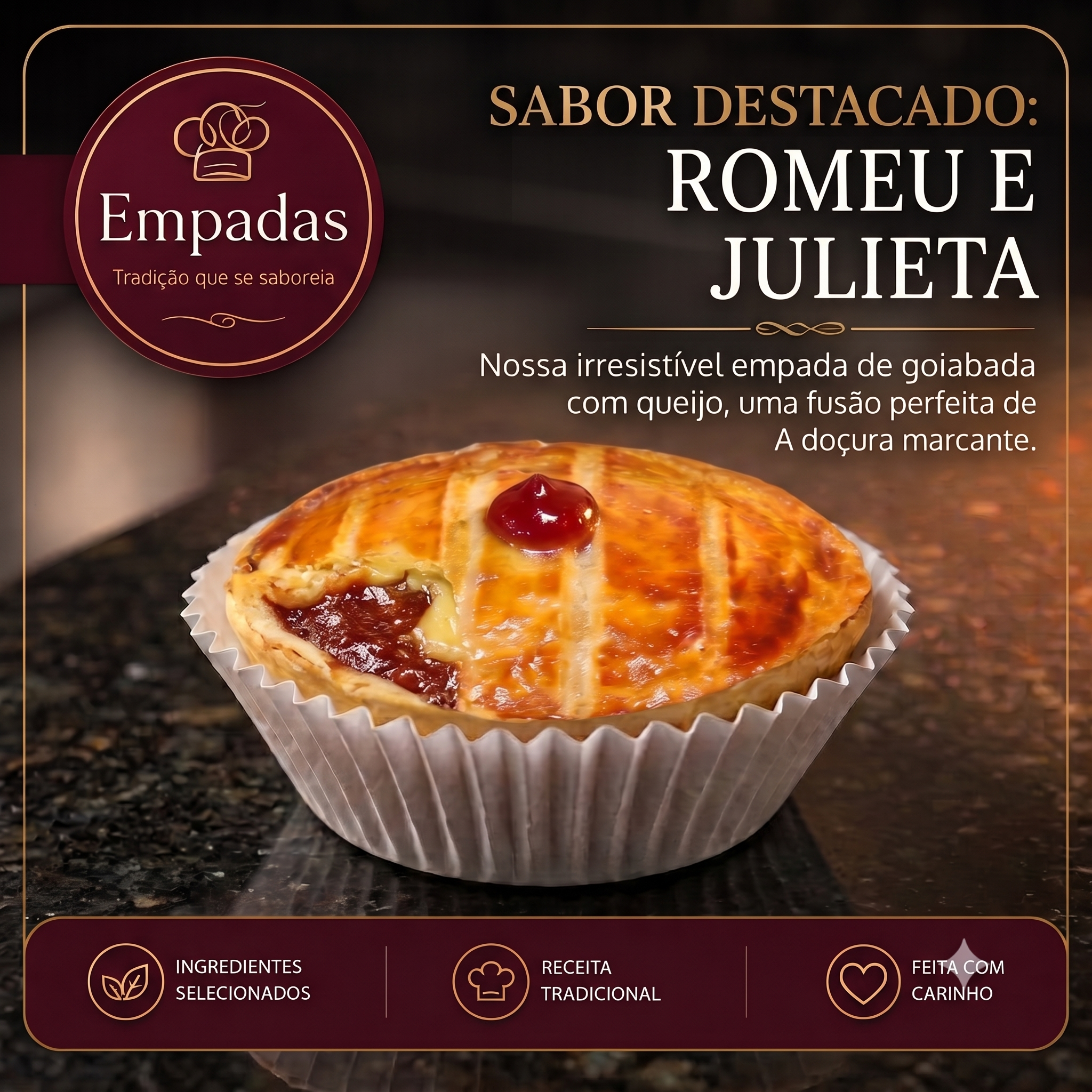 Empada de Goiabada com Queijo